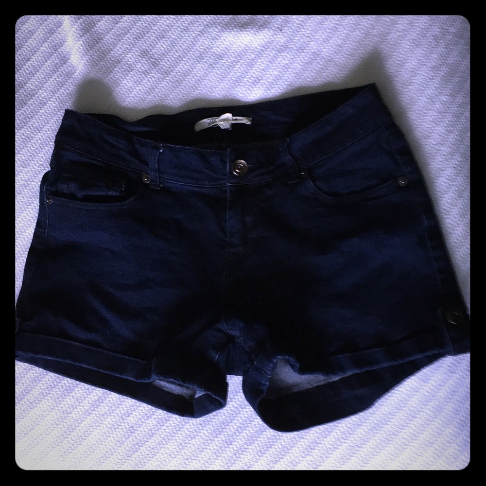 Denim short shorts, indigo blue midrise forever 21